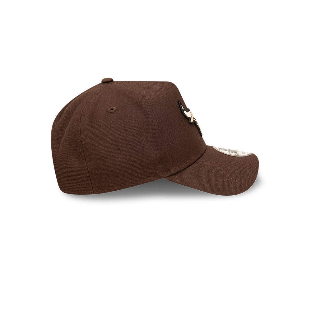 Chicago Bulls Hat - Brown Stone 9Forty A-Frame NBA Snapback Cap - New Era